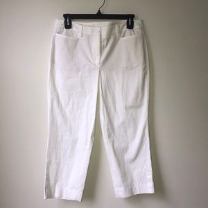 Talbots Perfect Skimmer White Cropped Pants size 4
